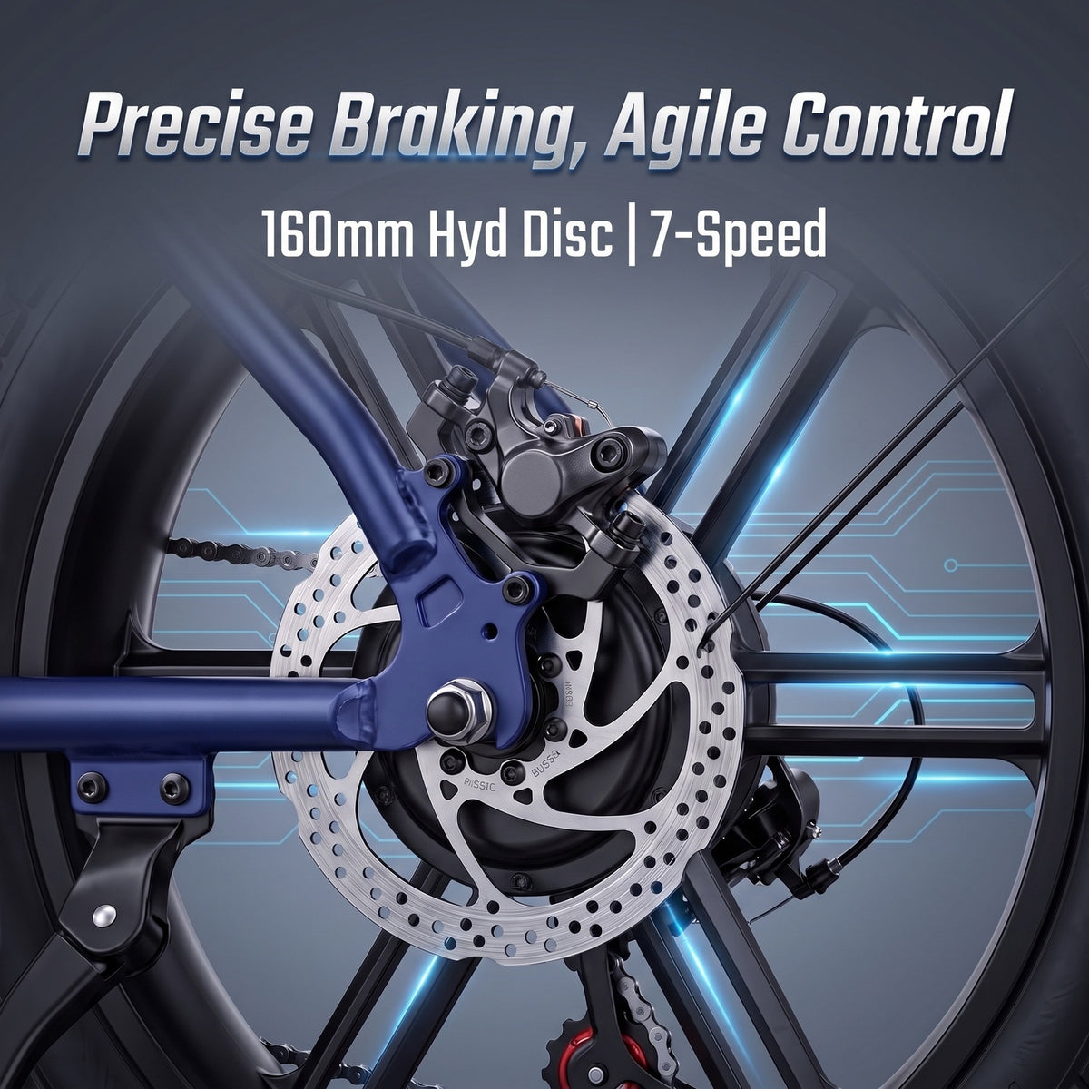 160mm液压碟刹制动与Shimano 7速变速箱