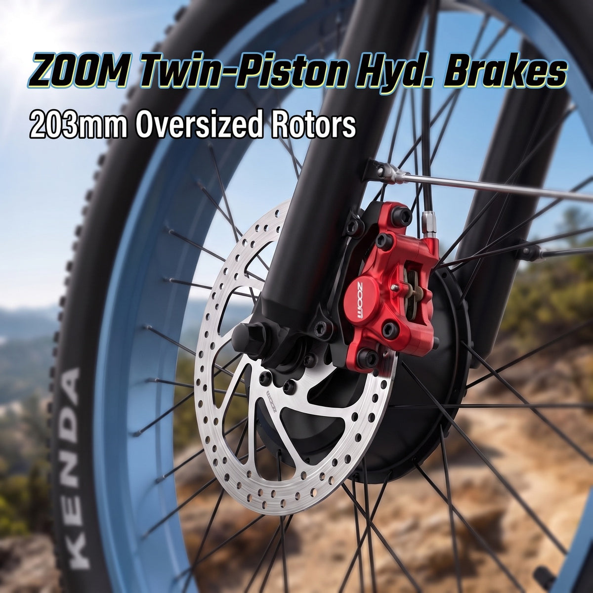 ZOOM双活塞液压碟刹安全制动